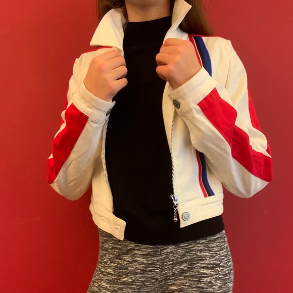 BRAND NEW, Dickies white denim racing jacket! - Picture 2 of 5